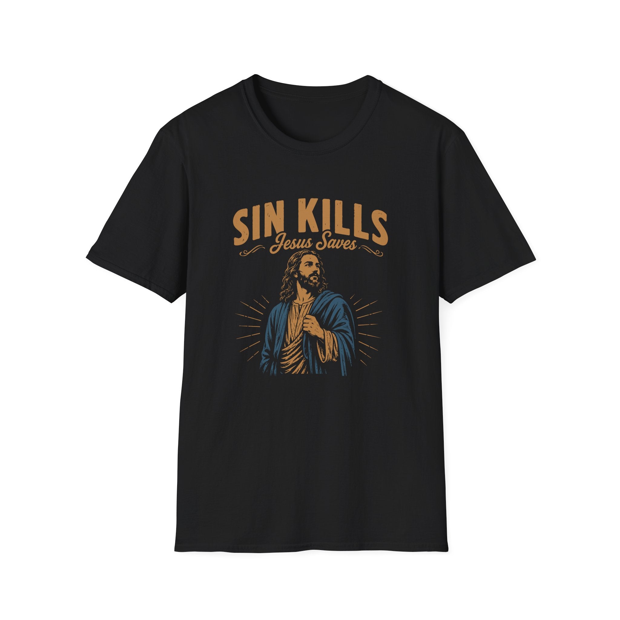 Sin Kills Jesus Saves T-Shirt | Jesus Graphic Tee, Religious Christian Shirt