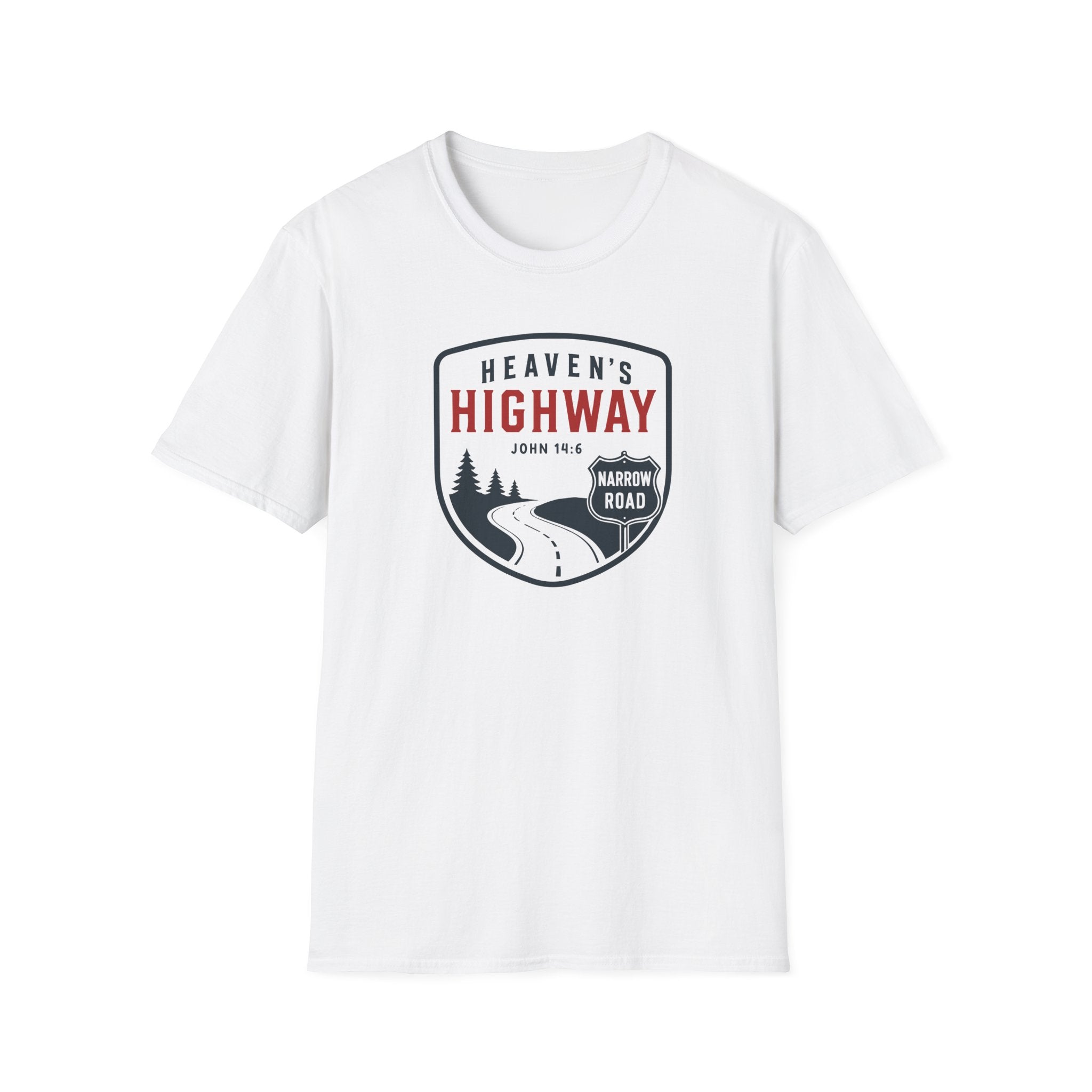 Heaven's Highway John 14:6 T-Shirt | Narrow Road Christian Faith Tee