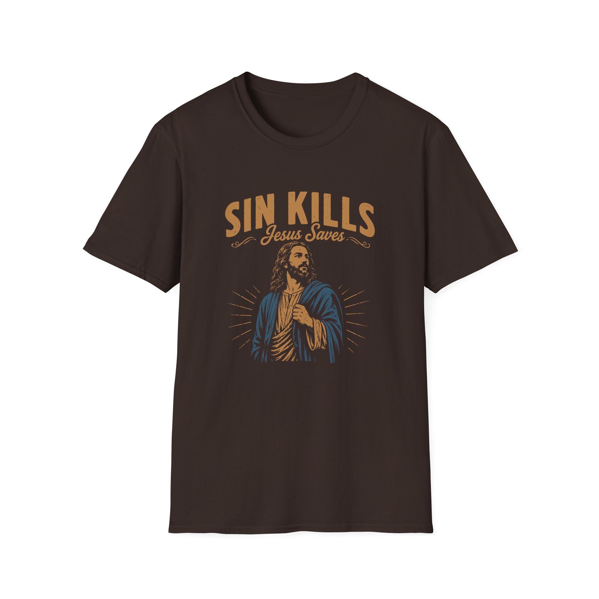 Sin Kills Jesus Saves T-Shirt | Jesus Graphic Tee, Religious Christian Shirt