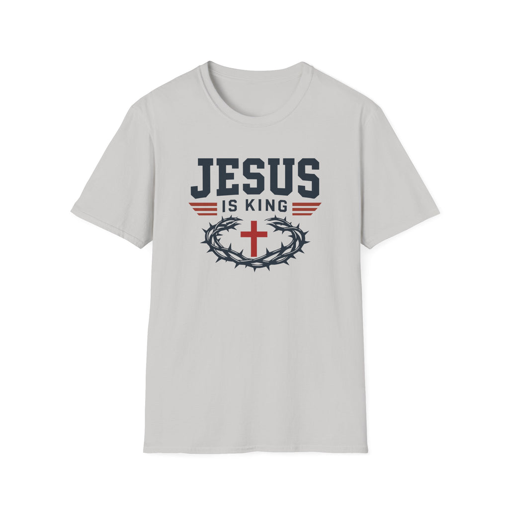 Jesus Is King T-Shirt | Christian Cross Crown of Thorns Faith Tee