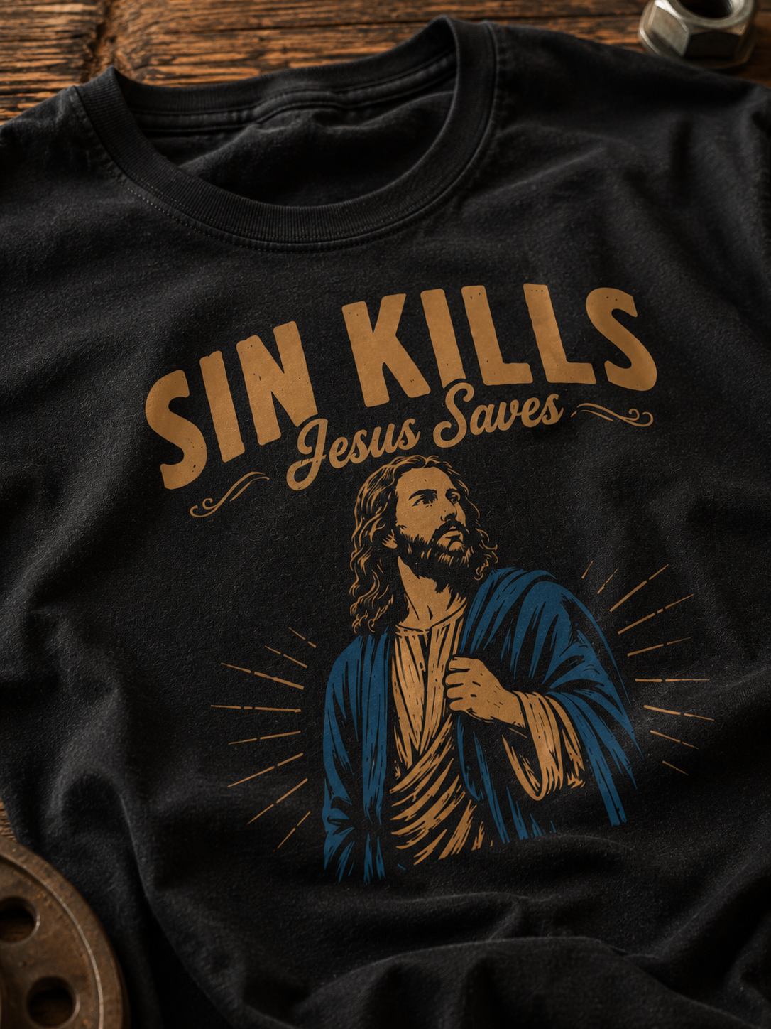 Sin Kills Jesus Saves T-Shirt | Jesus Graphic Tee, Religious Christian Shirt