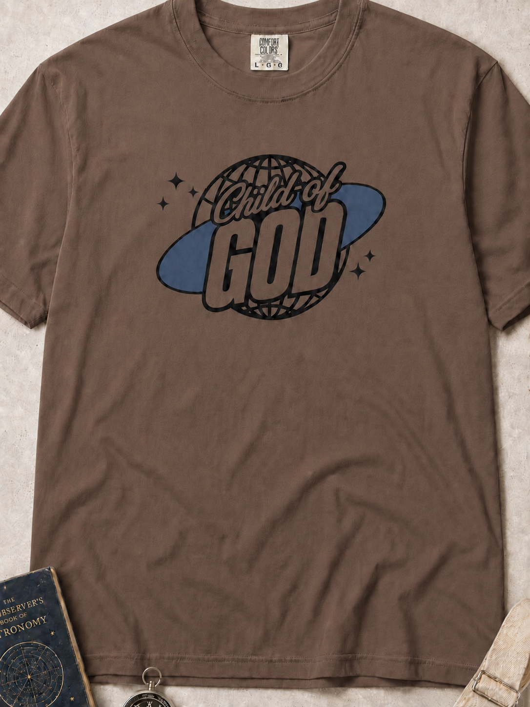 Child of God T‑Shirt — Retro Globe Faith Graphic Tee
