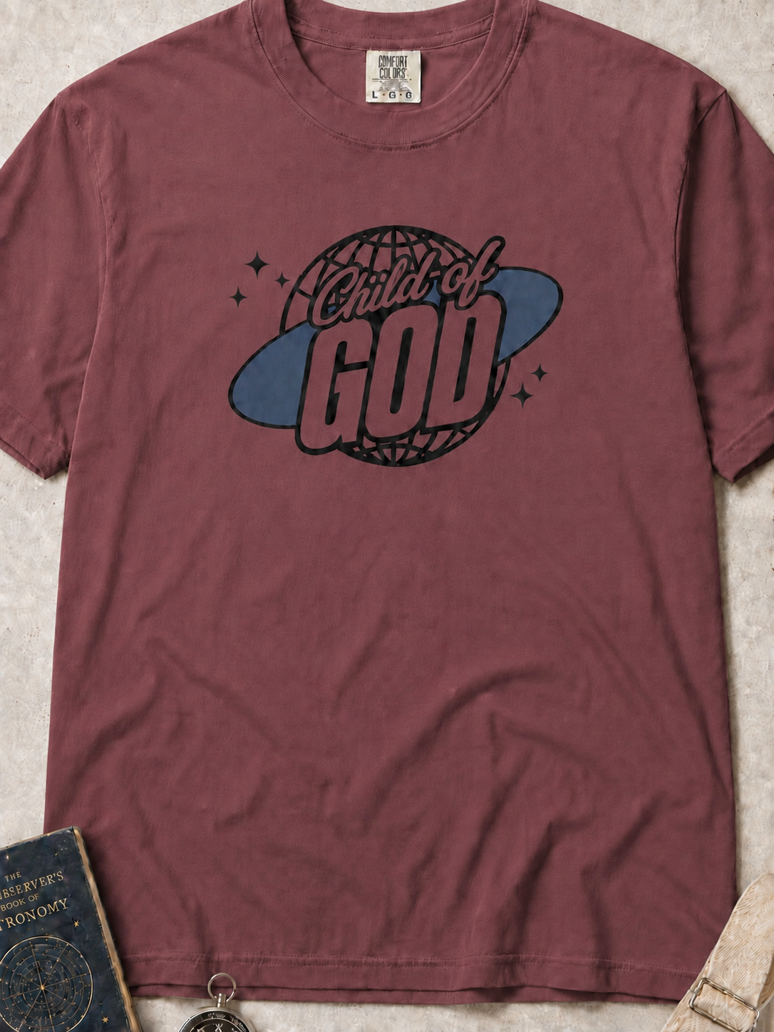 Child of God T‑Shirt — Retro Globe Faith Graphic Tee