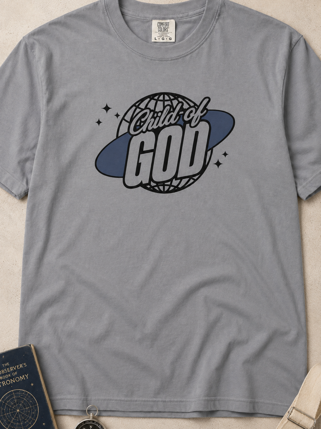 Child of God T‑Shirt — Retro Globe Faith Graphic Tee