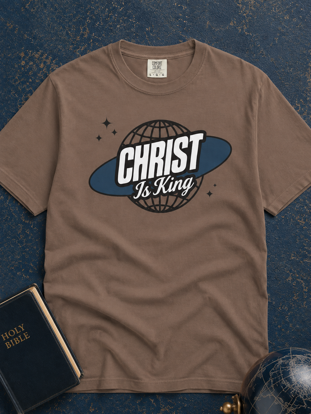 Christ Is King Retro Graphic Tee — Christian Faith Shirt