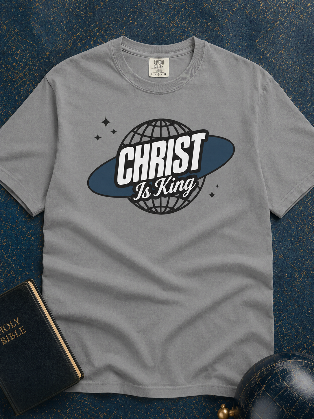 Christ Is King Retro Graphic Tee — Christian Faith Shirt