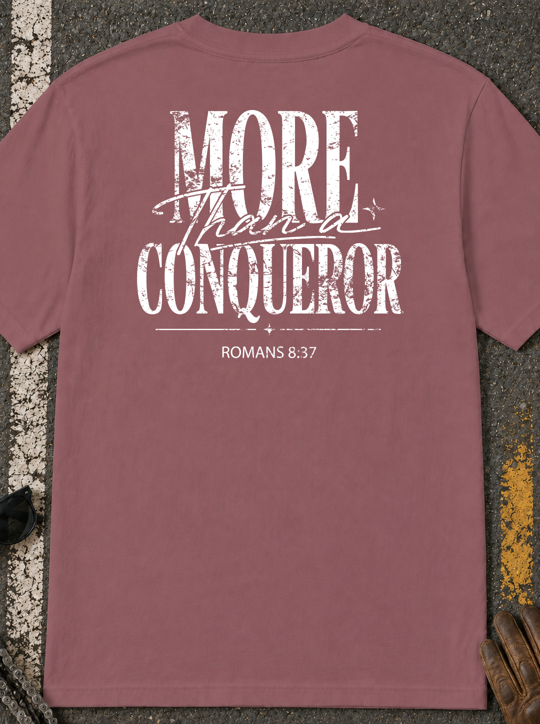 More Than Conqueror T-Shirt — Christian Faith Graphic Tee (Romans 8:37)
