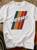 Jesus Is King T-shirt | Retro Stripes Christian Tee