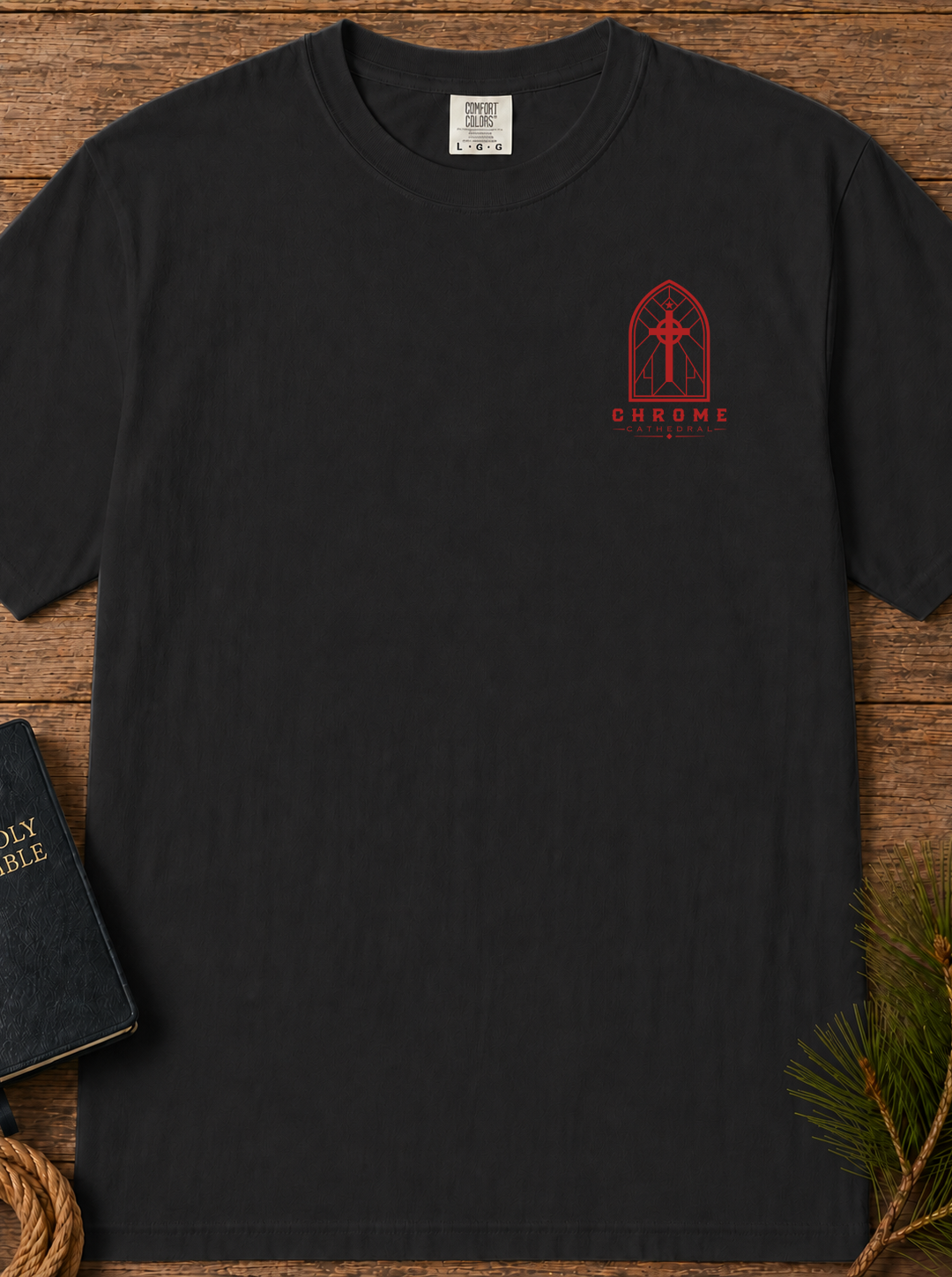 Unmoved Mountains T-Shirt — 'Unmoved' Psalm 62:6 Faith Graphic Tee