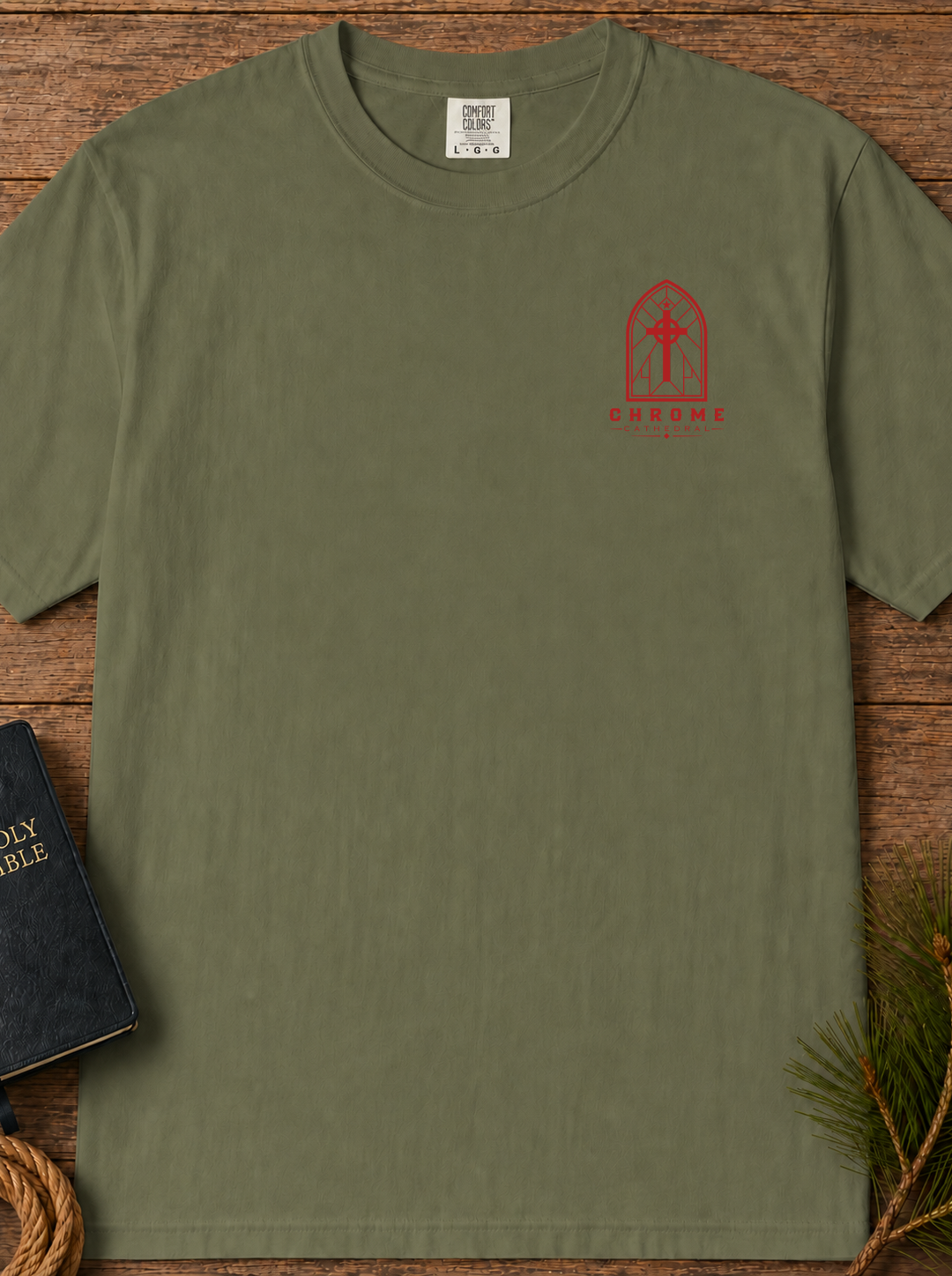 Unmoved Mountains T-Shirt — 'Unmoved' Psalm 62:6 Faith Graphic Tee
