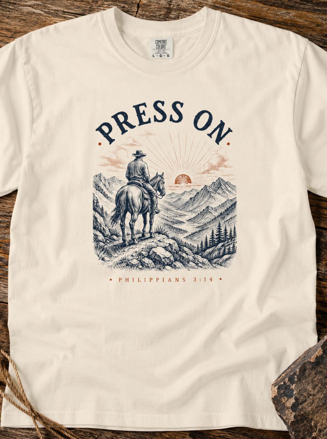 Press On T-Shirt — Cowboy Mountain Graphic Tee