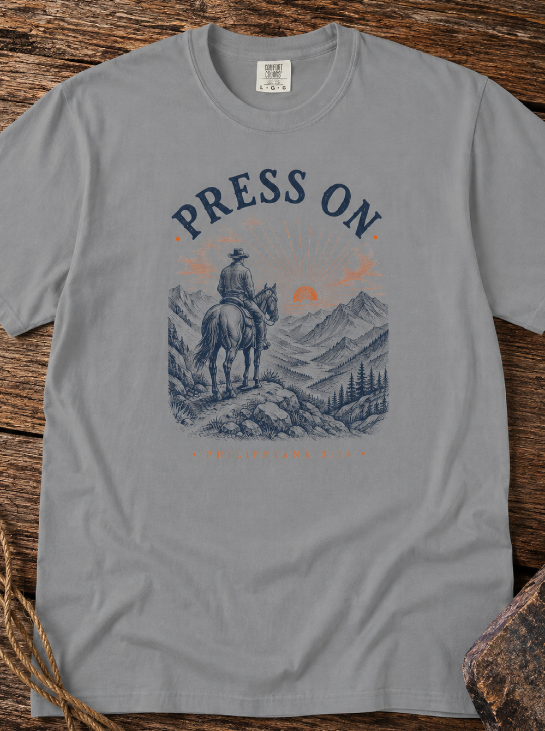 Press On T-Shirt — Cowboy Mountain Graphic Tee