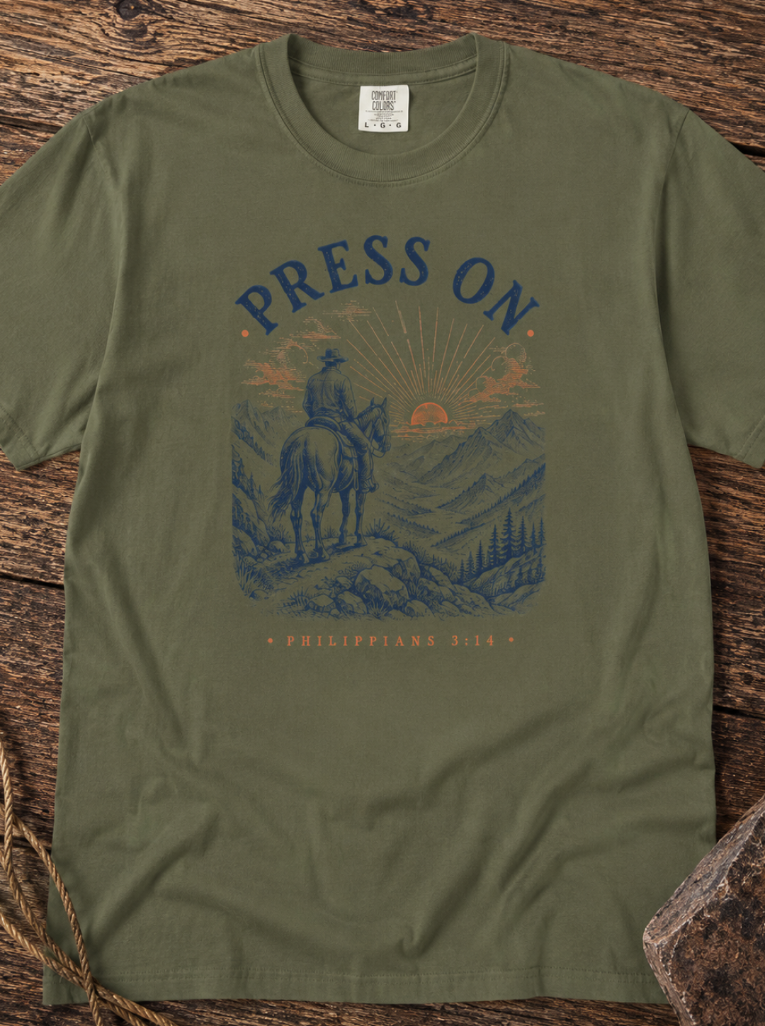 Press On T-Shirt — Cowboy Mountain Graphic Tee