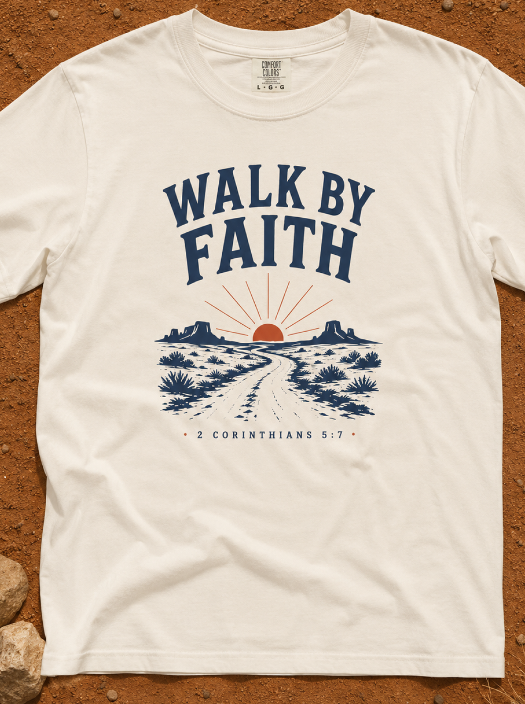Walk By Faith T‑Shirt — Christian Inspirational Graphic Tee