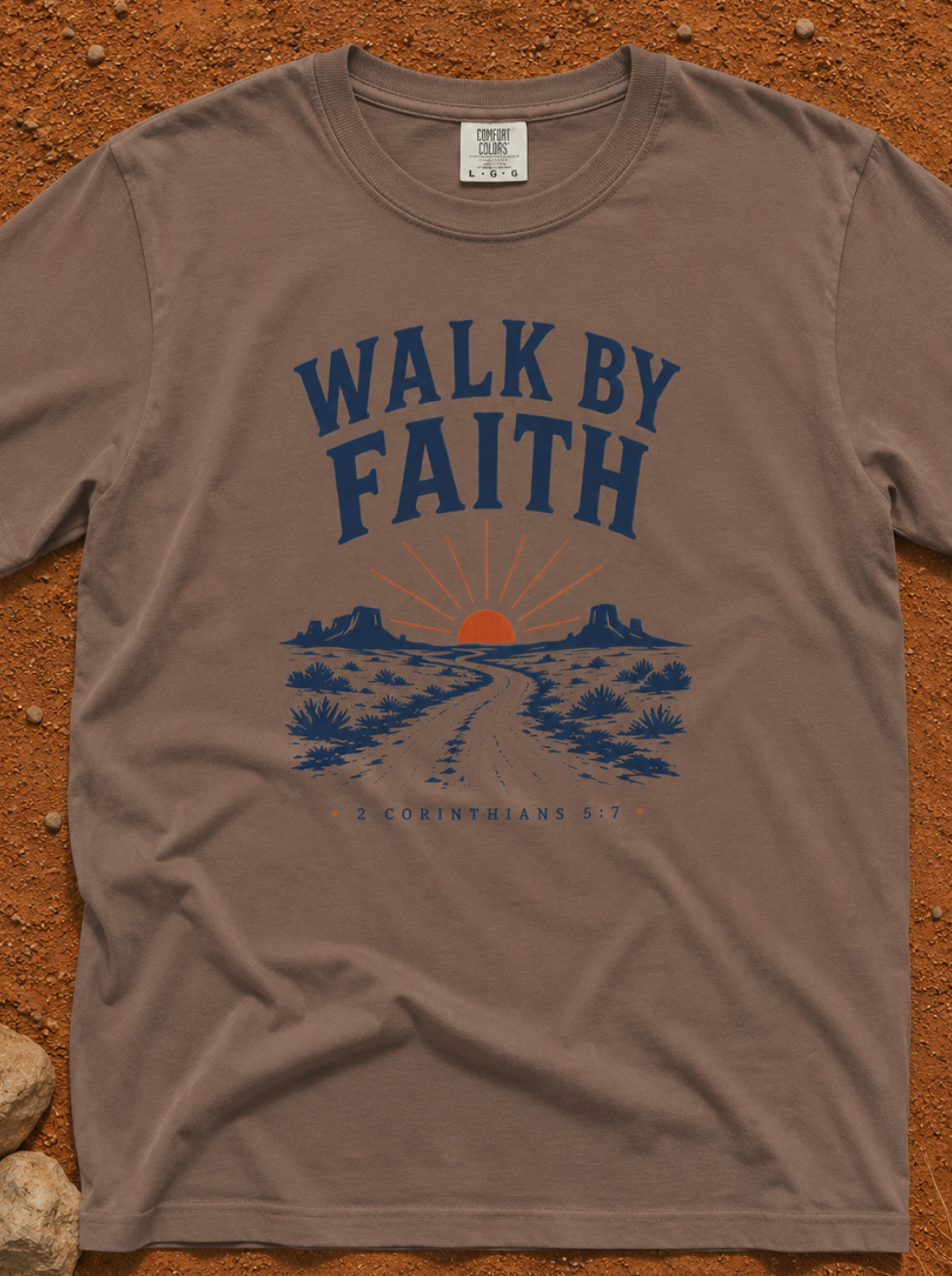 Walk By Faith T‑Shirt — Christian Inspirational Graphic Tee