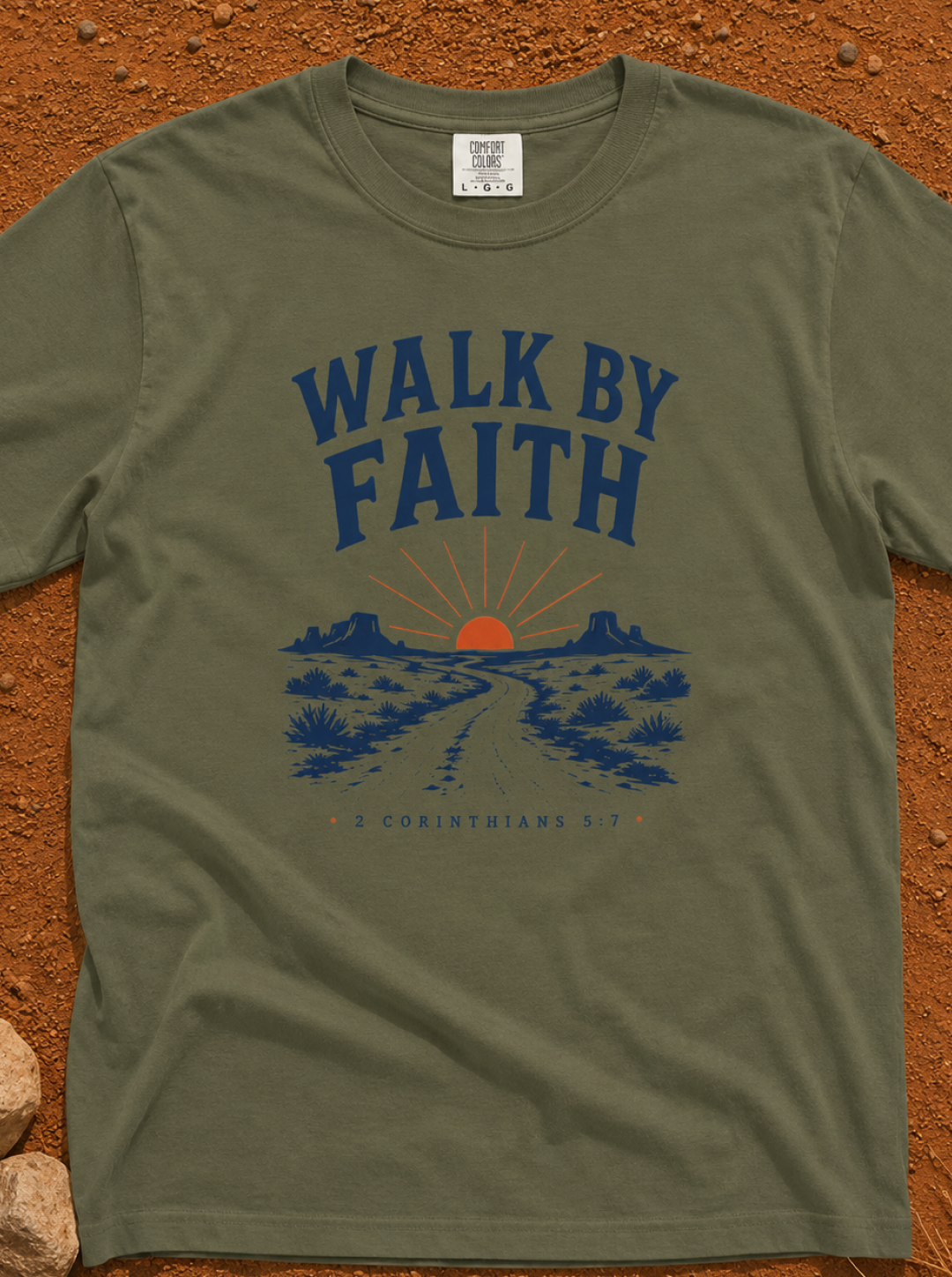 Walk By Faith T‑Shirt — Christian Inspirational Graphic Tee