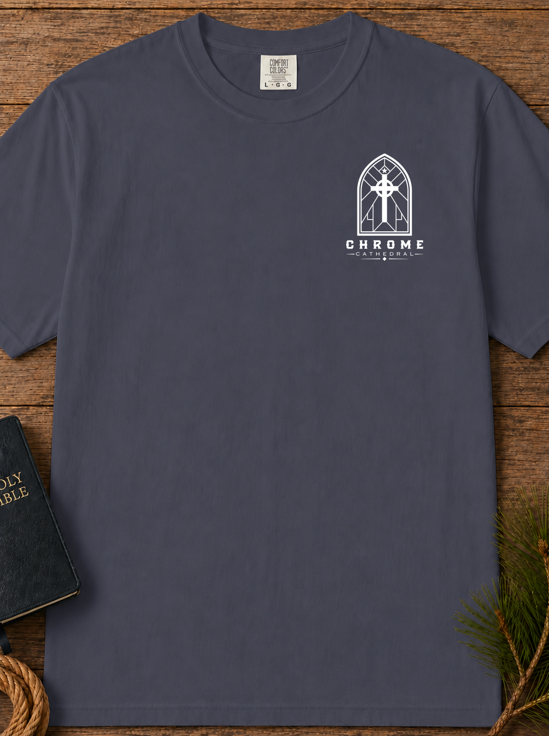 Saved by Grace T-Shirt — Vintage Garment-Dyed Back Logo Tee