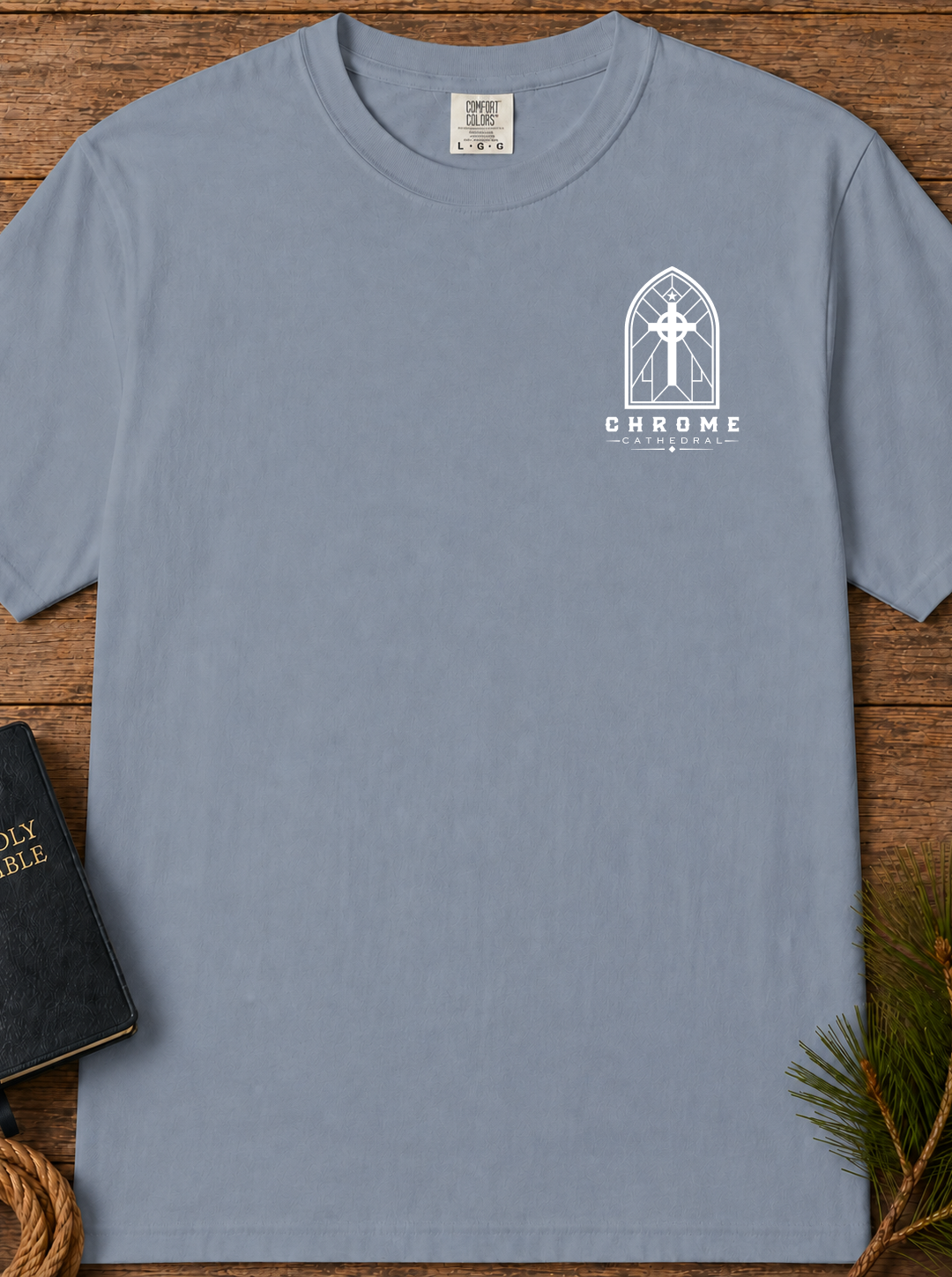 Saved by Grace T-Shirt — Vintage Garment-Dyed Back Logo Tee