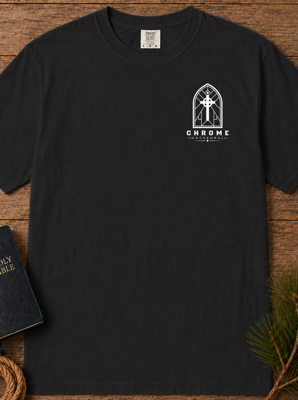 Saved by Grace T-Shirt — Vintage Garment-Dyed Back Logo Tee