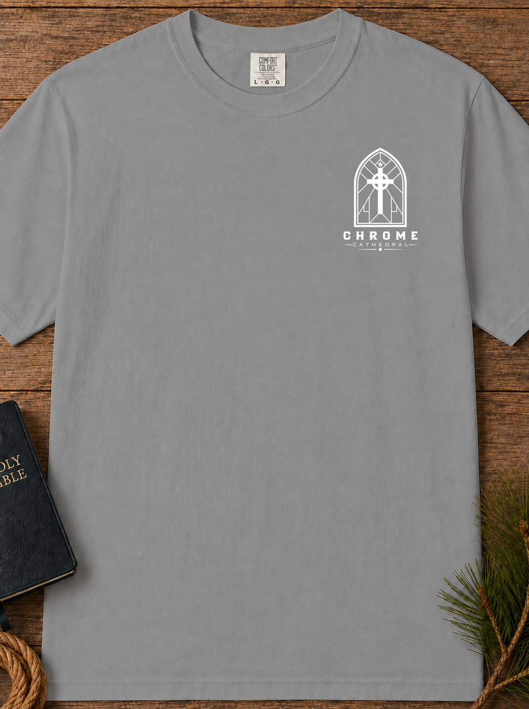 Saved by Grace T-Shirt — Vintage Garment-Dyed Back Logo Tee