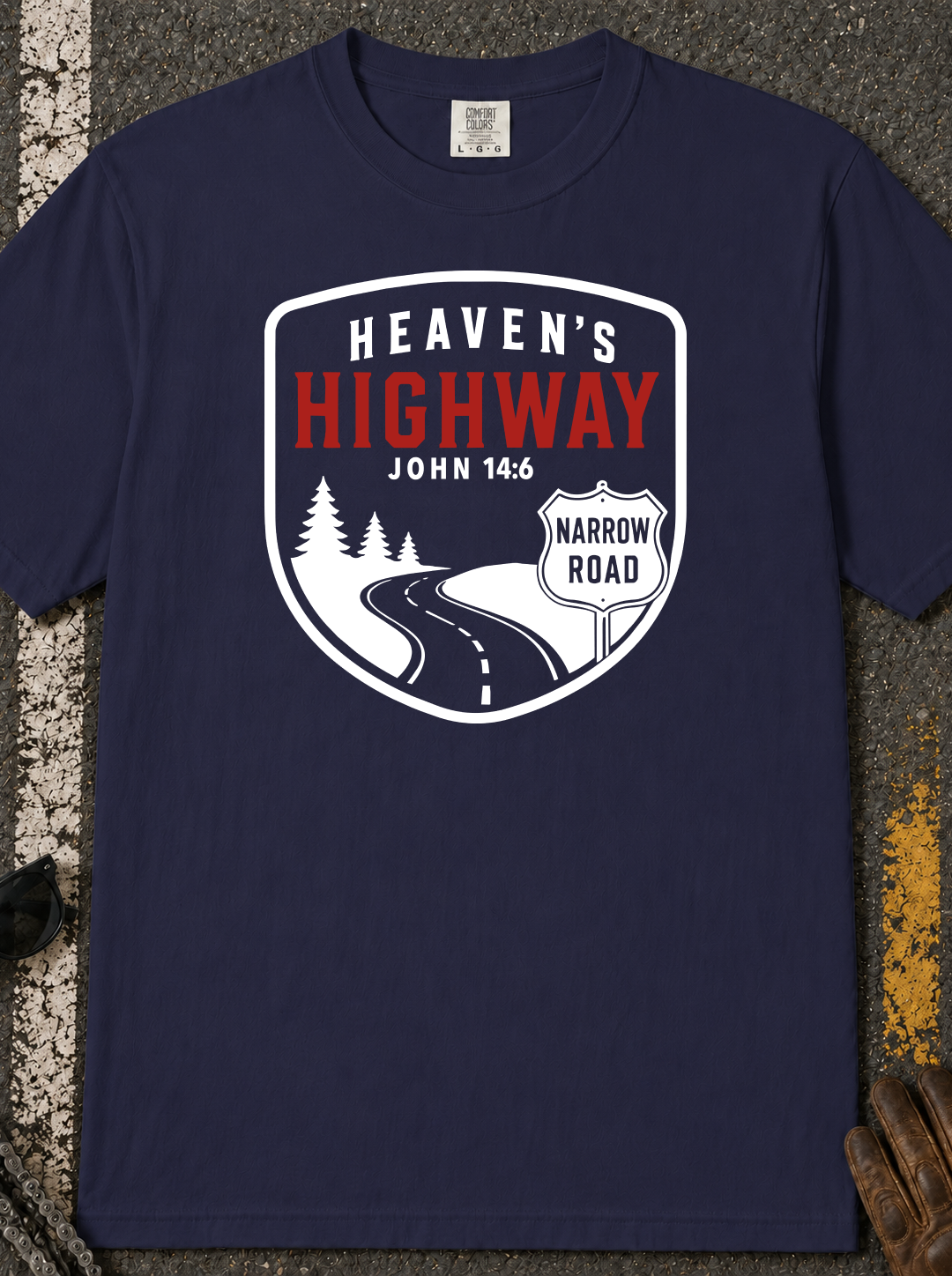 Heaven's Highway John 14:6 - Christian Faith T-Shirt