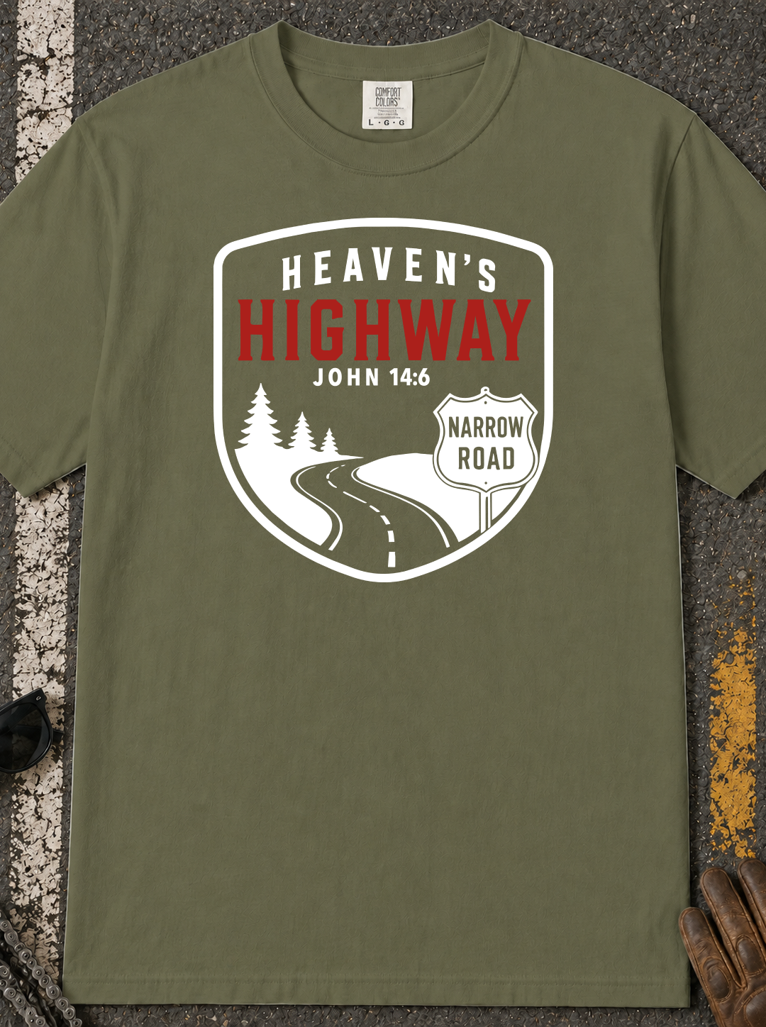 Heaven's Highway John 14:6 - Christian Faith T-Shirt