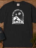 Amen Cross T-Shirt — 'By His Grace I Am Saved' Christian Faith Tee