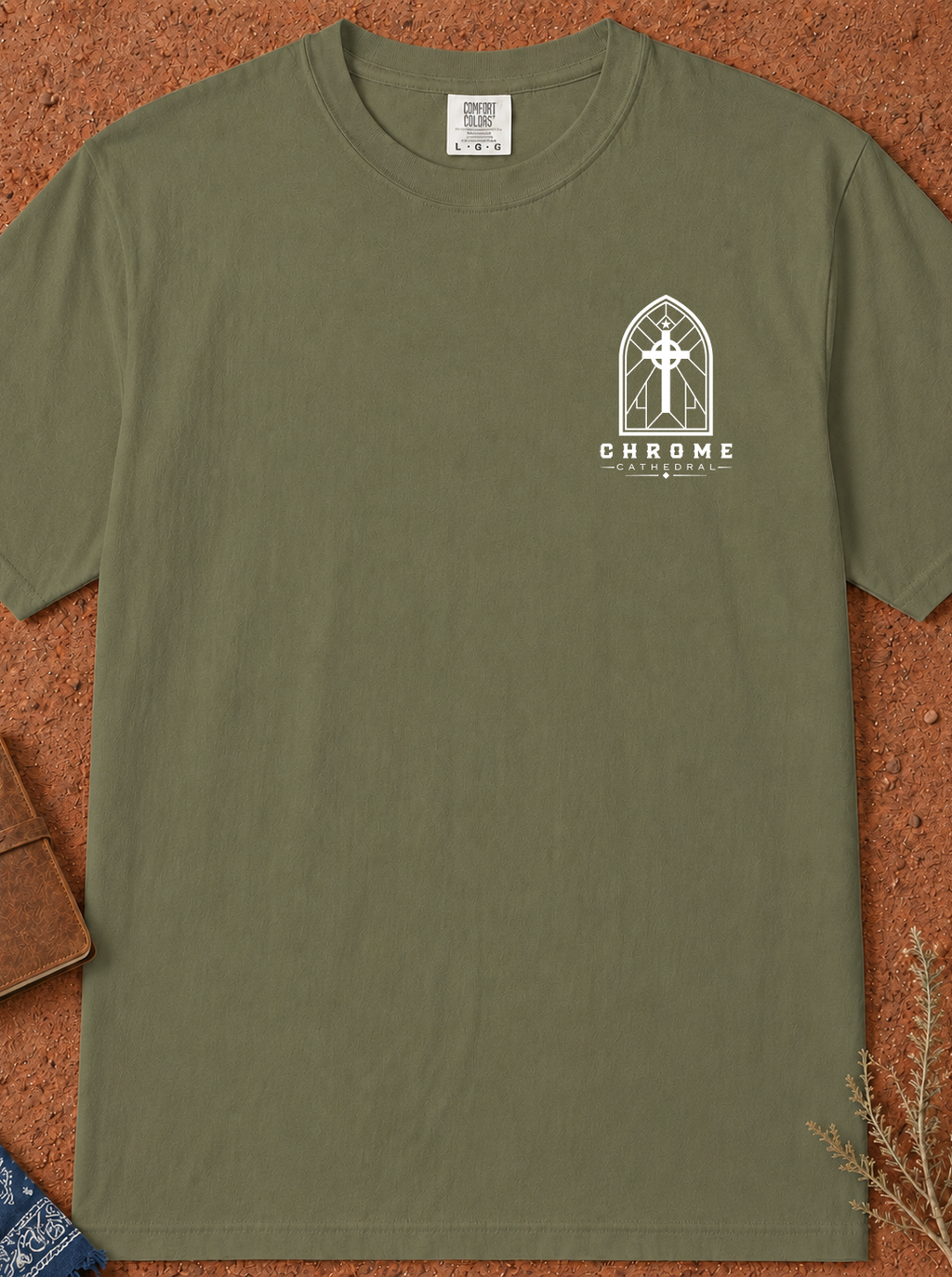 Faith T-Shirt — "Built on the Rock" Scripture Tee