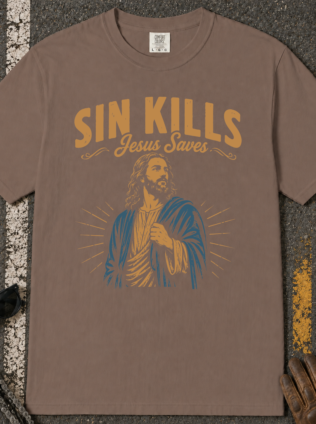 Sin Kills Jesus Saves T-Shirt | Jesus Graphic Tee, Religious Christian Shirt