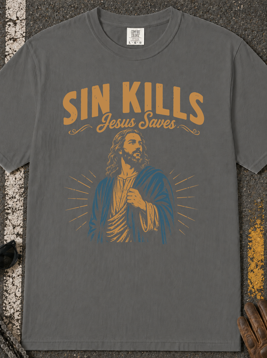 Sin Kills Jesus Saves T-Shirt | Jesus Graphic Tee, Religious Christian Shirt