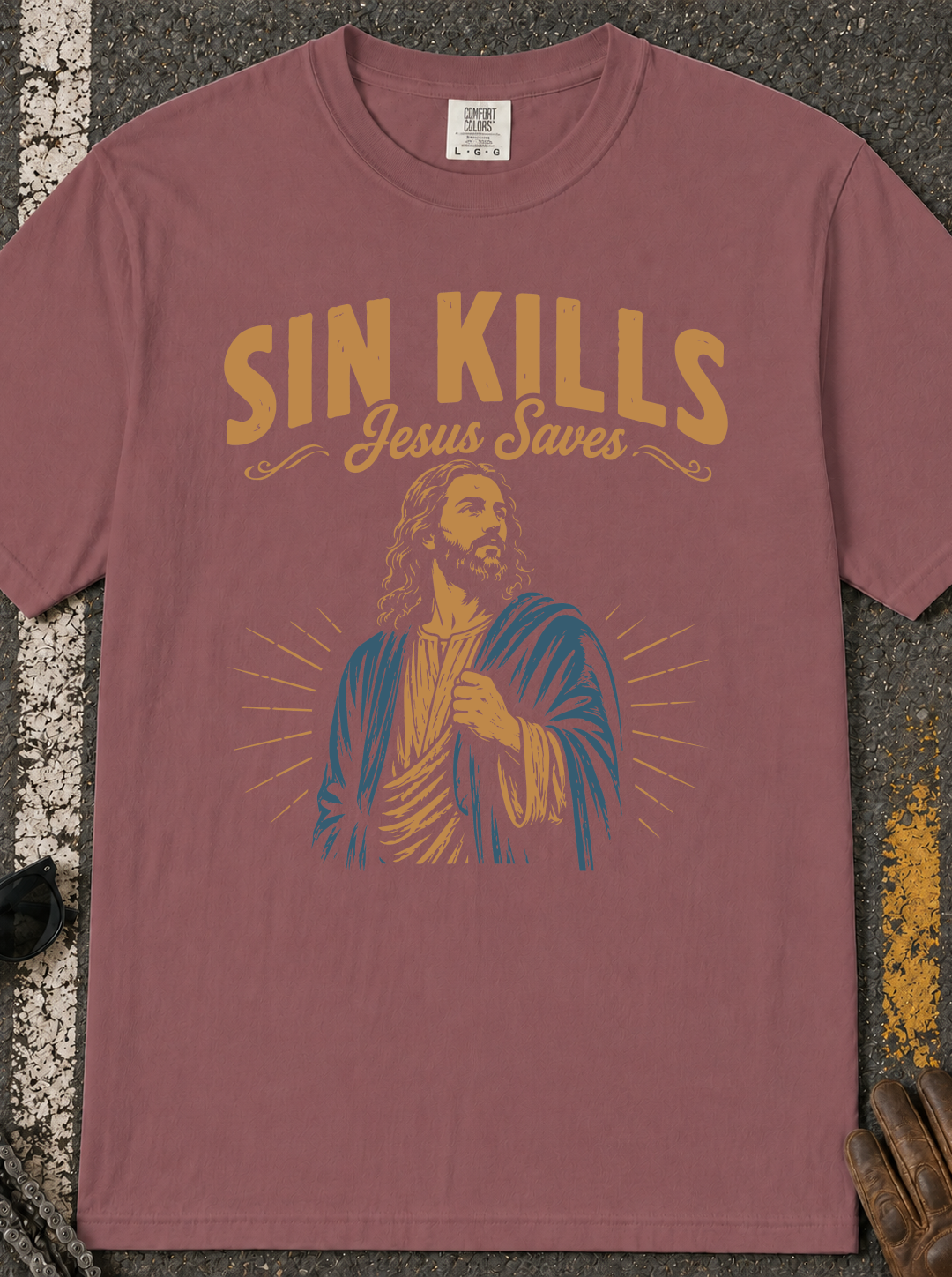 Sin Kills Jesus Saves T-Shirt | Jesus Graphic Tee, Religious Christian Shirt