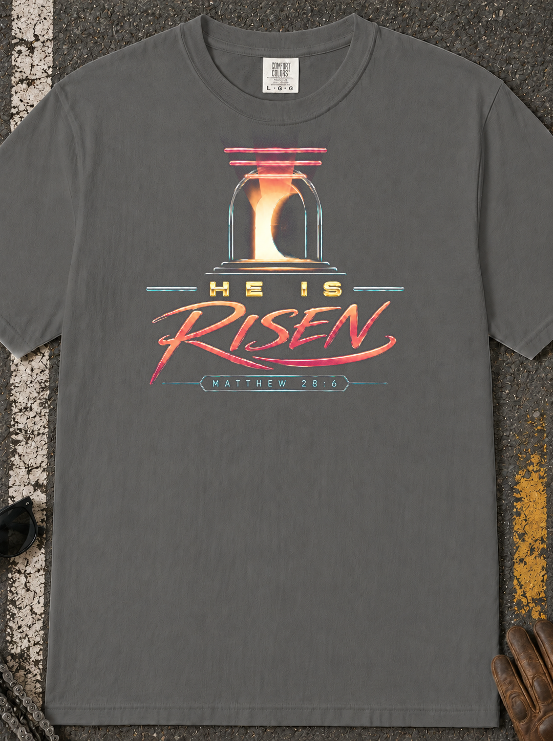 He Is Risen T-Shirt - Vaporwave Retro Collection