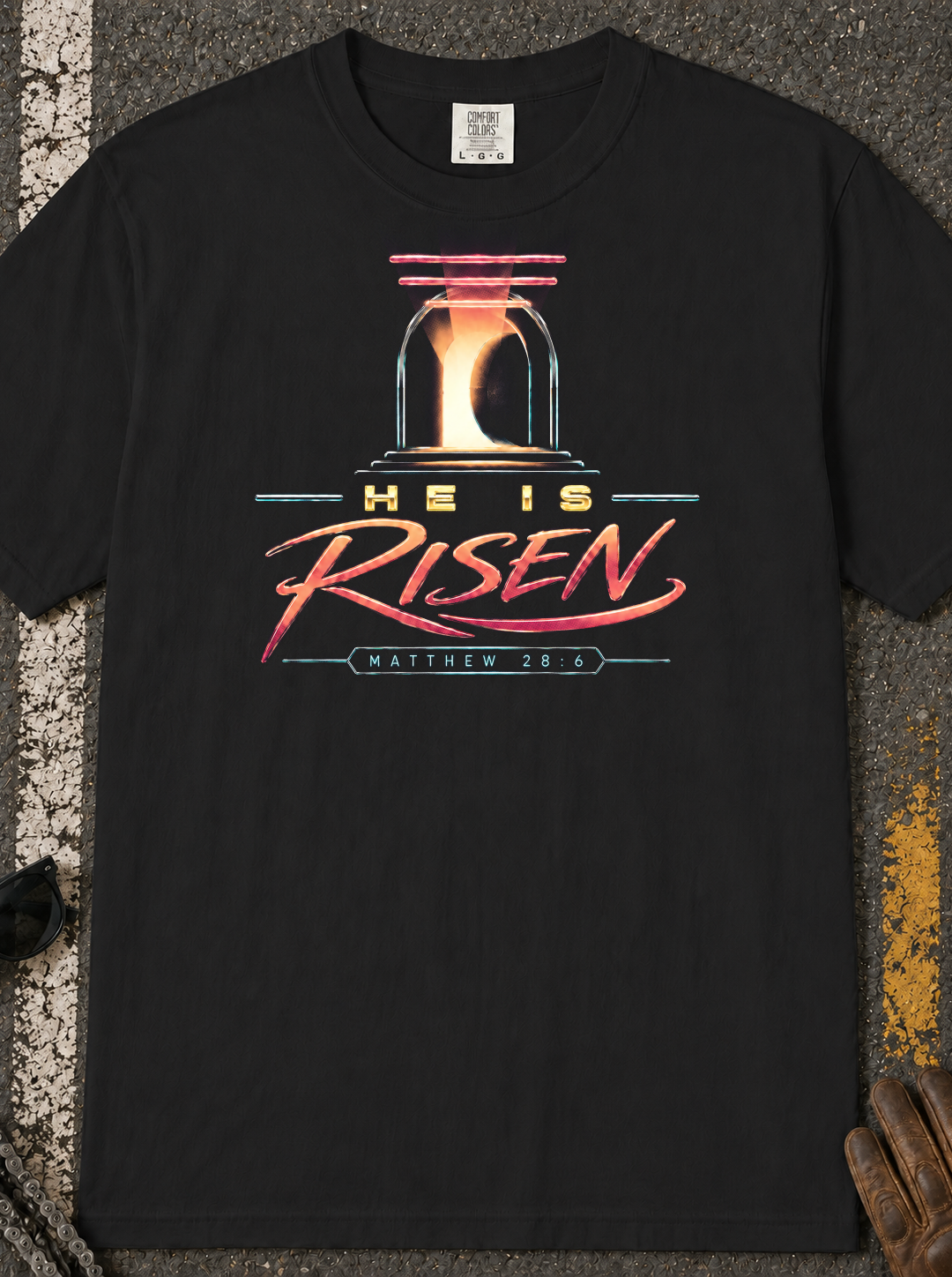 He Is Risen T-Shirt - Vaporwave Retro Collection