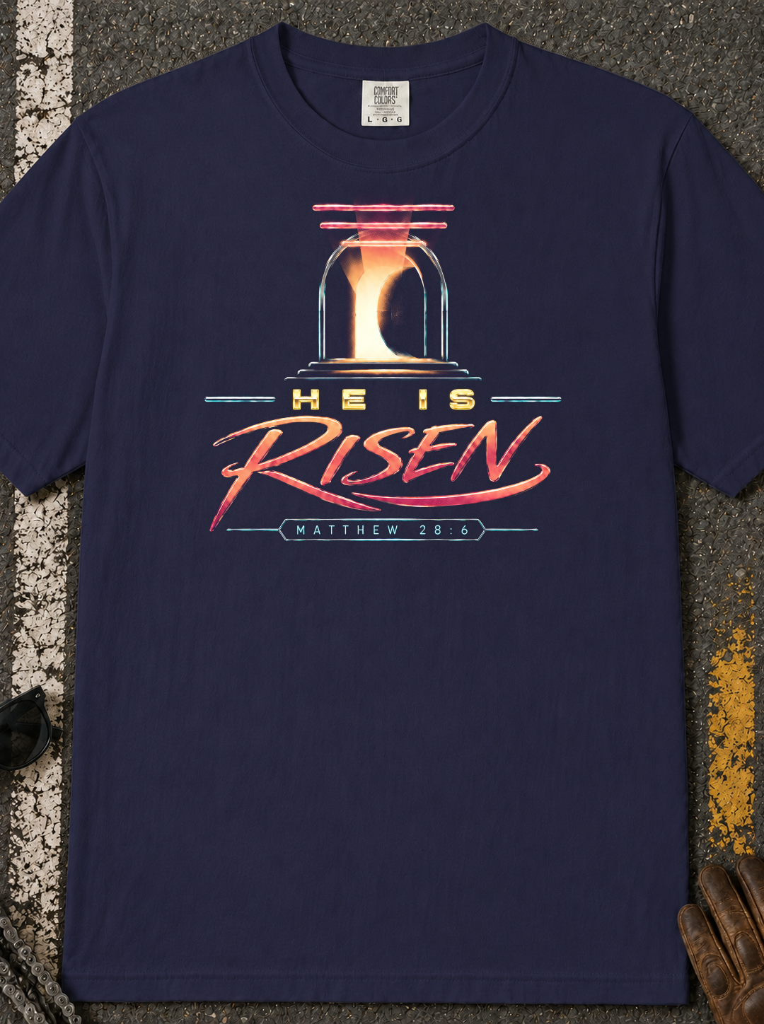 He Is Risen T-Shirt - Vaporwave Retro Collection