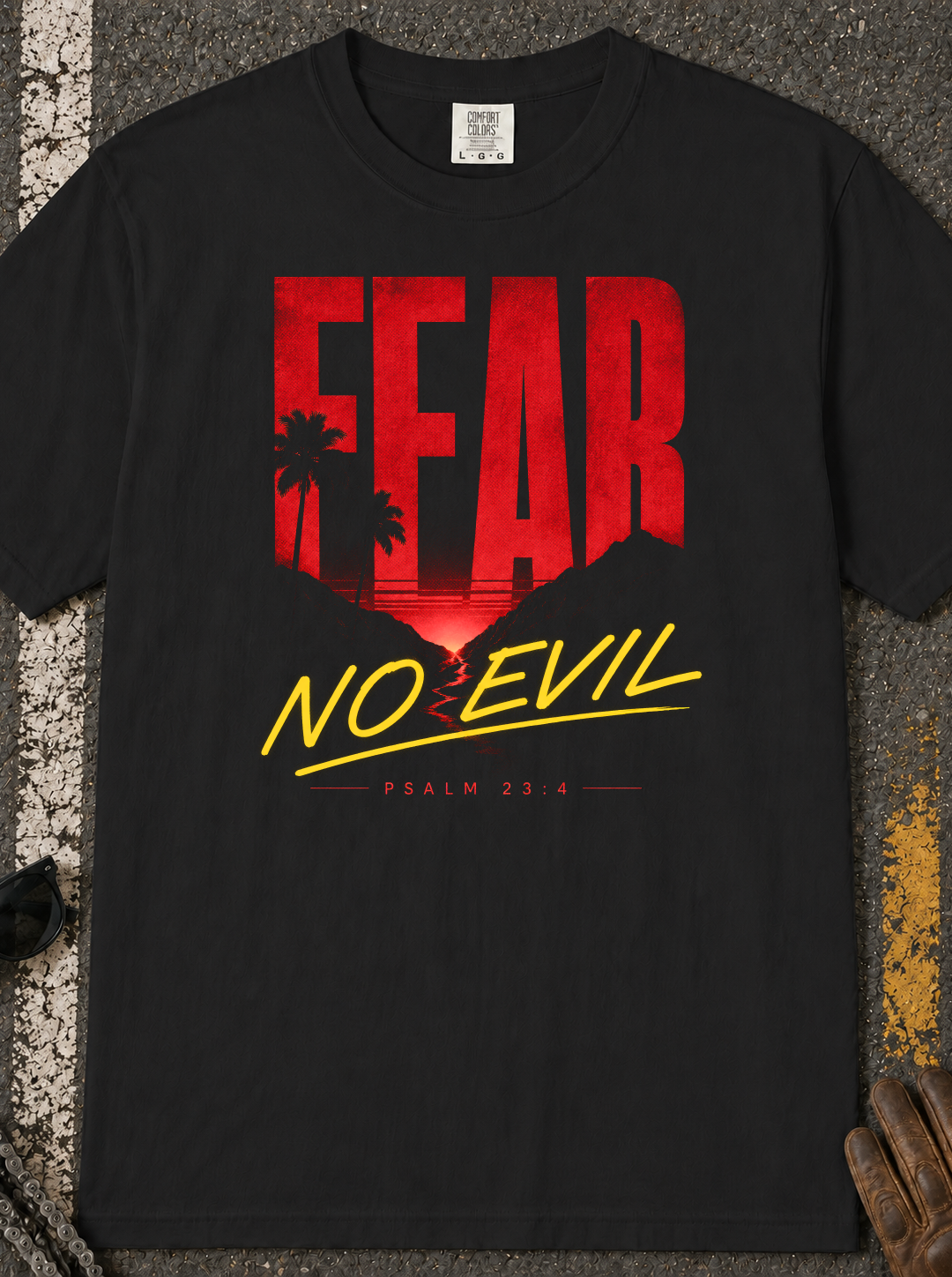 Fear No Evil T-Shirt — Retro Palm Beach Graphic Tee