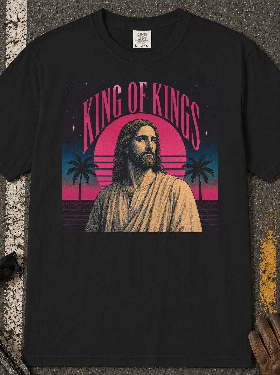 King of Kings T-Shirt — Retro Jesus Graphic Tee for Christian Gifts