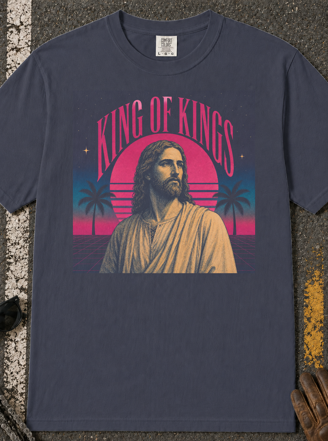 King of Kings T-Shirt — Retro Jesus Graphic Tee for Christian Gifts