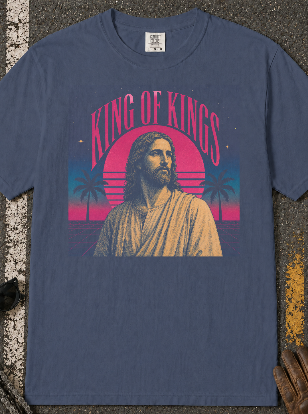 King of Kings T-Shirt — Retro Jesus Graphic Tee for Christian Gifts