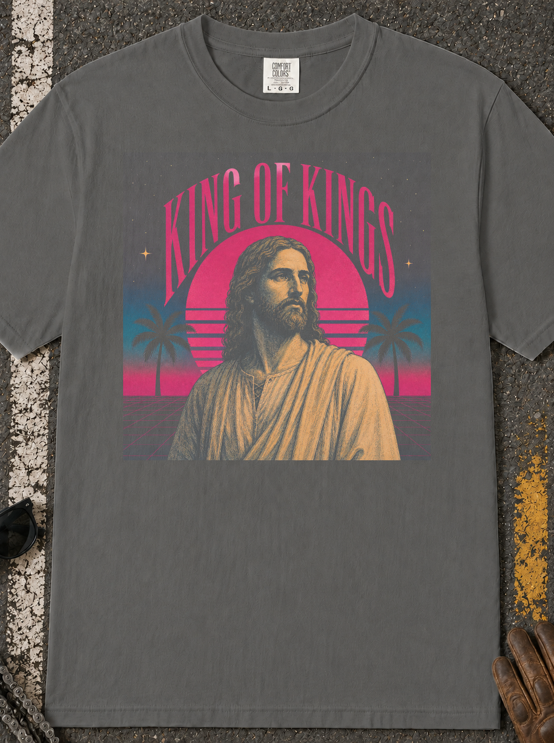 King of Kings T-Shirt — Retro Jesus Graphic Tee for Christian Gifts
