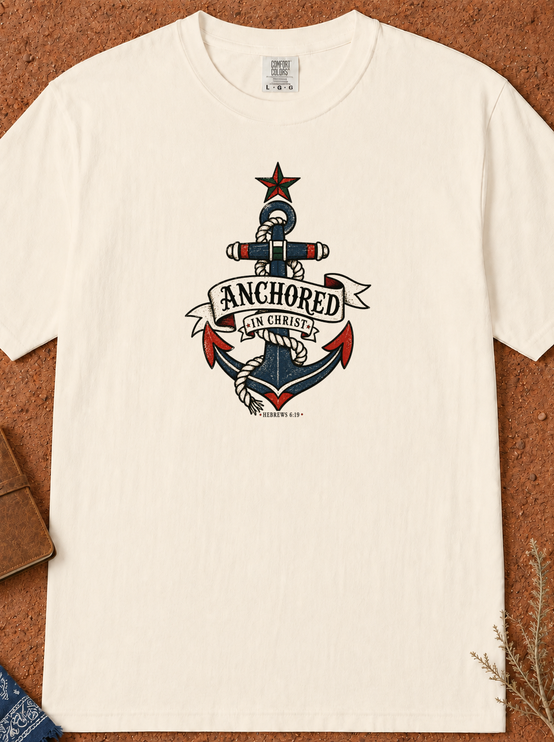 Anchored Nautical T-Shirt — Vintage Anchor Graphic Tee