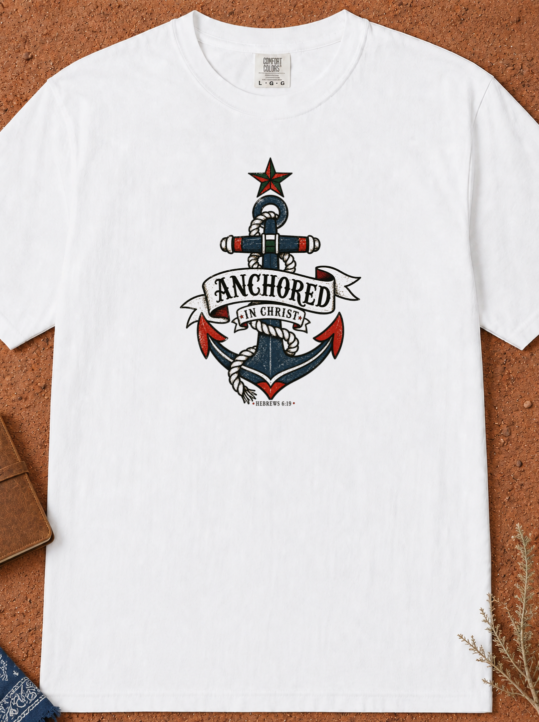 Anchored Nautical T-Shirt — Vintage Anchor Graphic Tee