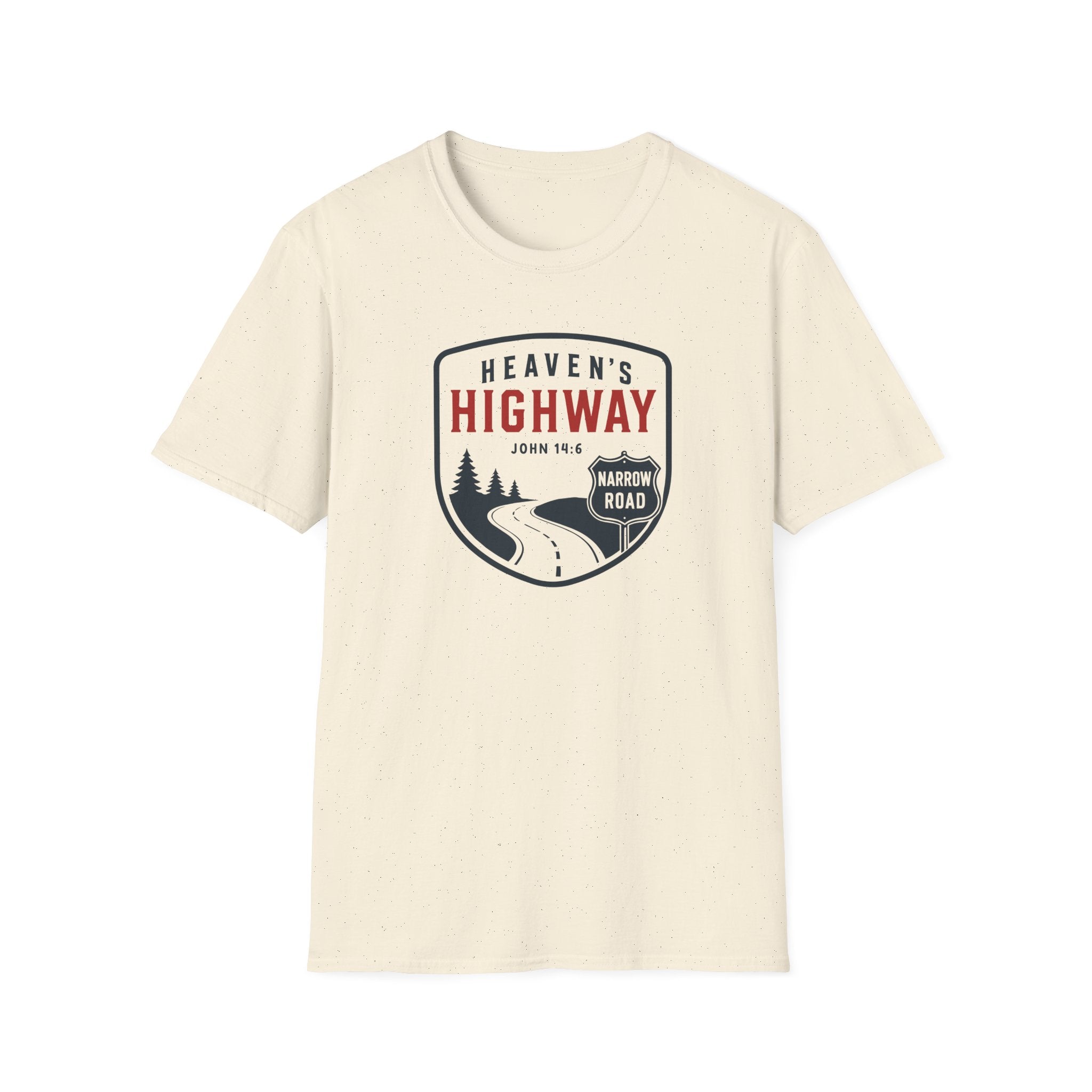Heaven's Highway John 14:6 T-Shirt | Narrow Road Christian Faith Tee