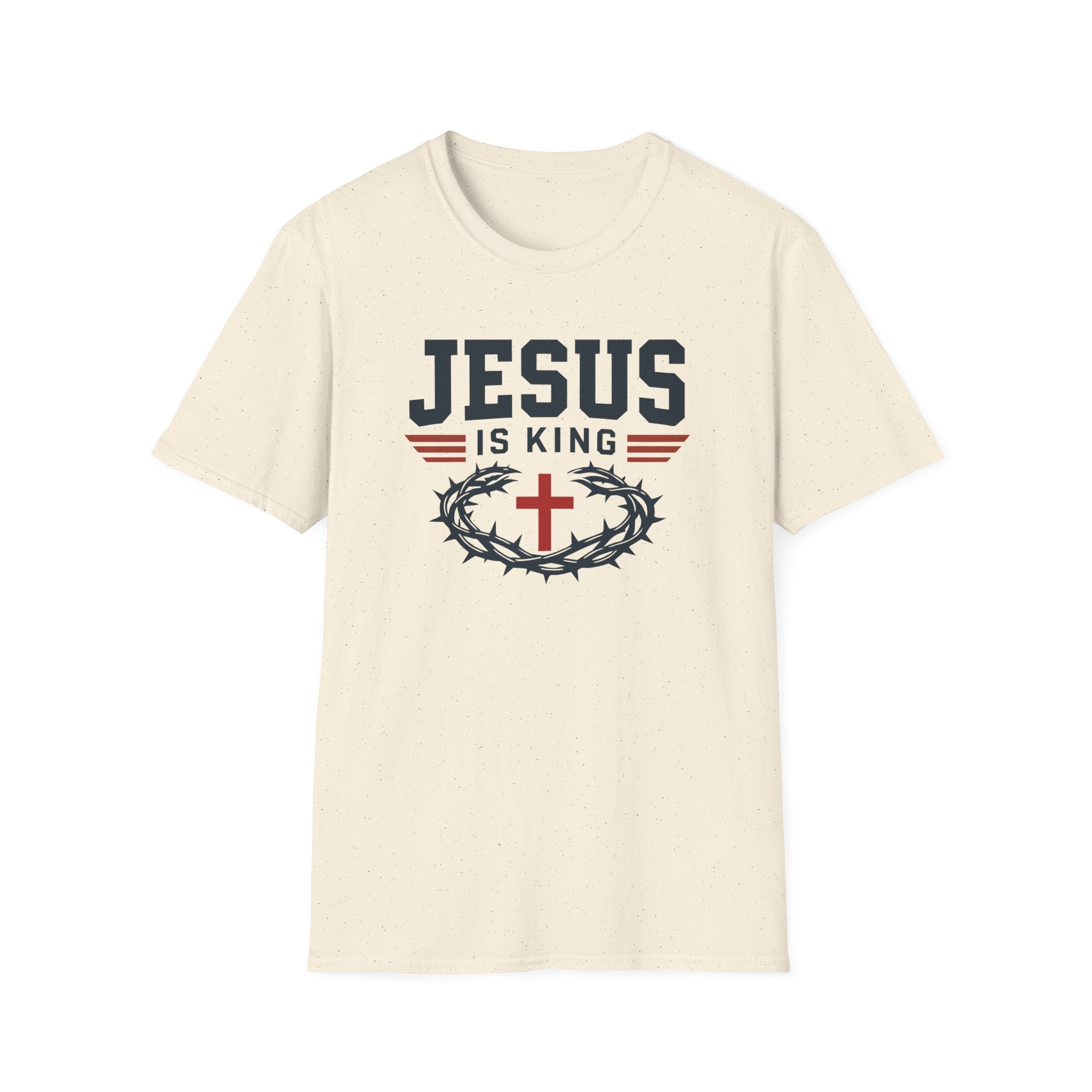 Jesus Is King T-Shirt | Christian Cross Crown of Thorns Faith Tee