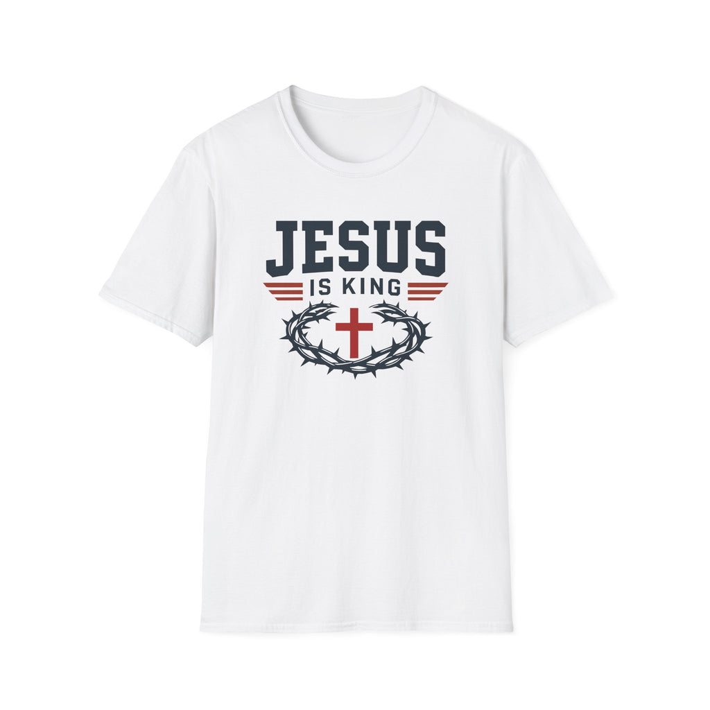Jesus Is King T-Shirt | Christian Cross Crown of Thorns Faith Tee