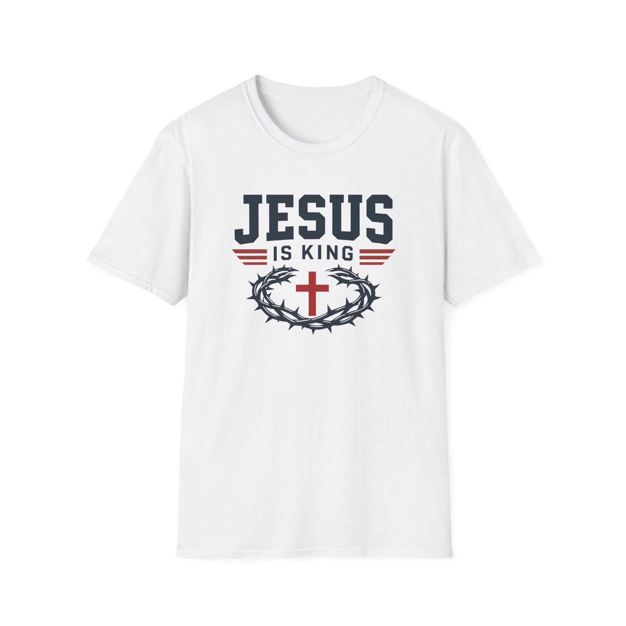 Jesus Is King T-Shirt | Christian Cross Crown of Thorns Faith Tee