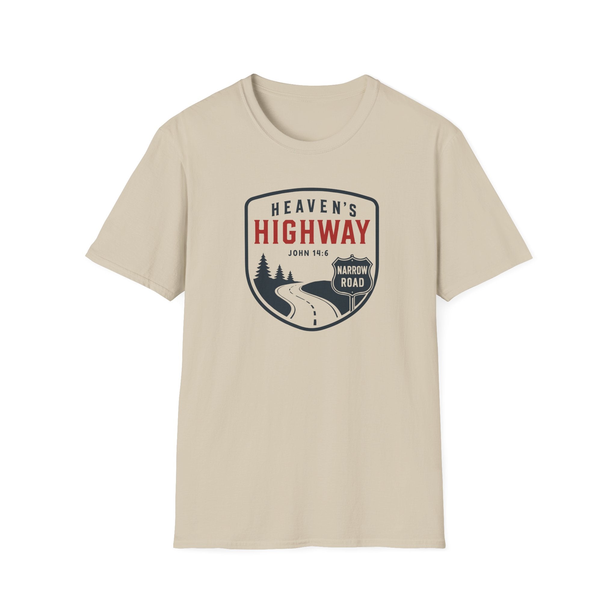 Heaven's Highway John 14:6 T-Shirt | Narrow Road Christian Faith Tee