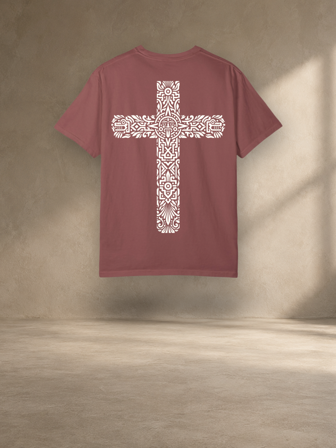 Aztec Cultural Cross – Brick – back