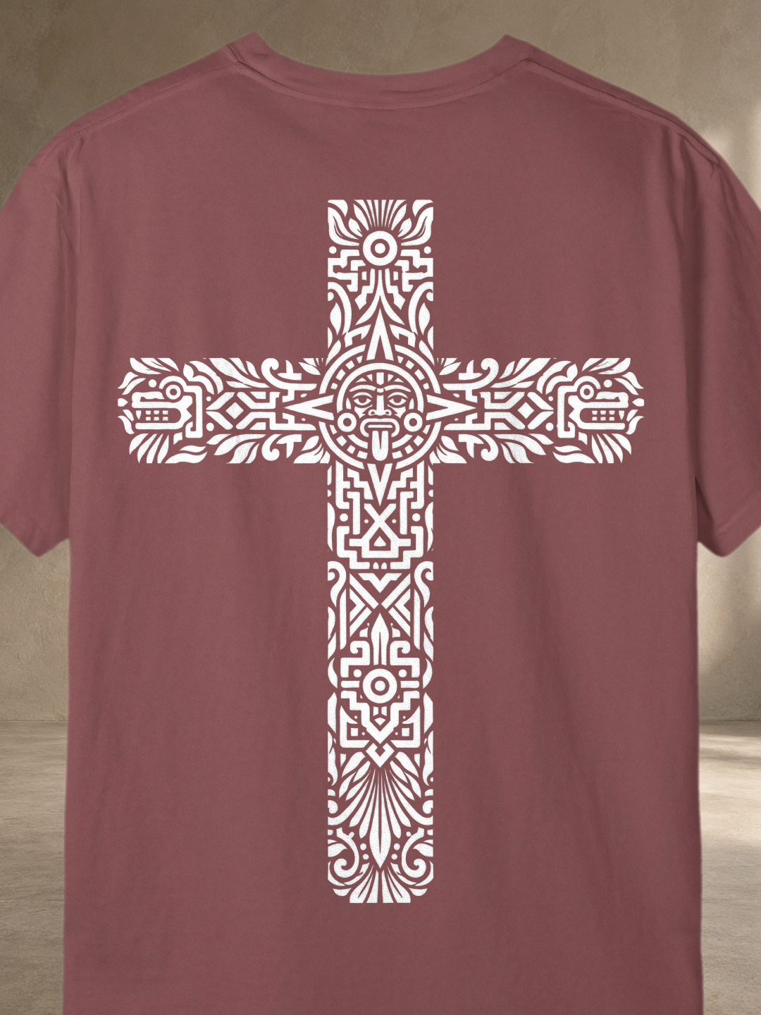 Aztec Cultural Cross – Brick – back