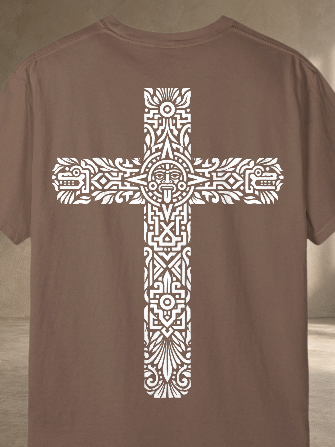 Aztec Cultural Cross – Espresso – back