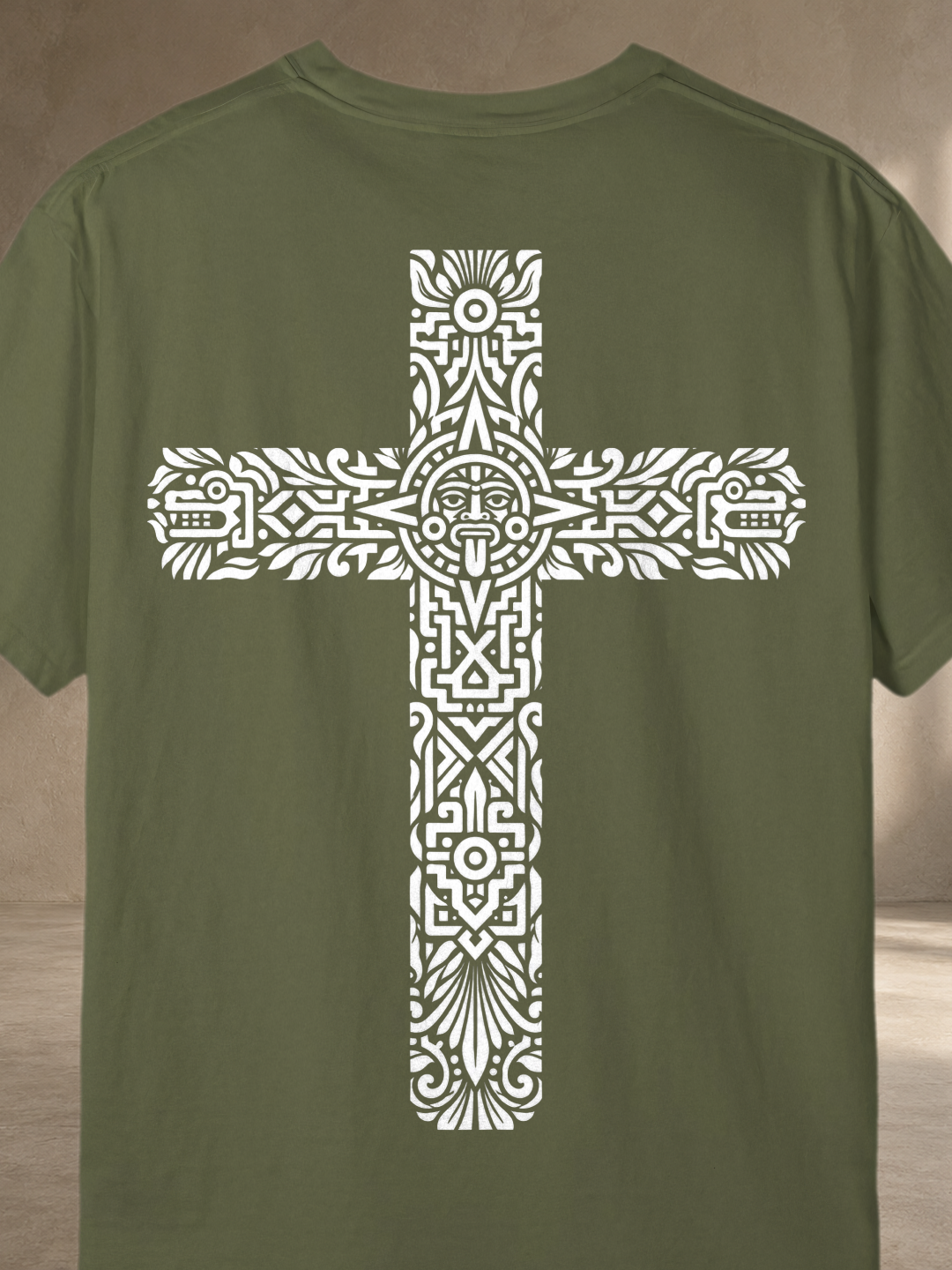 Aztec Cultural Cross – Hemp – back